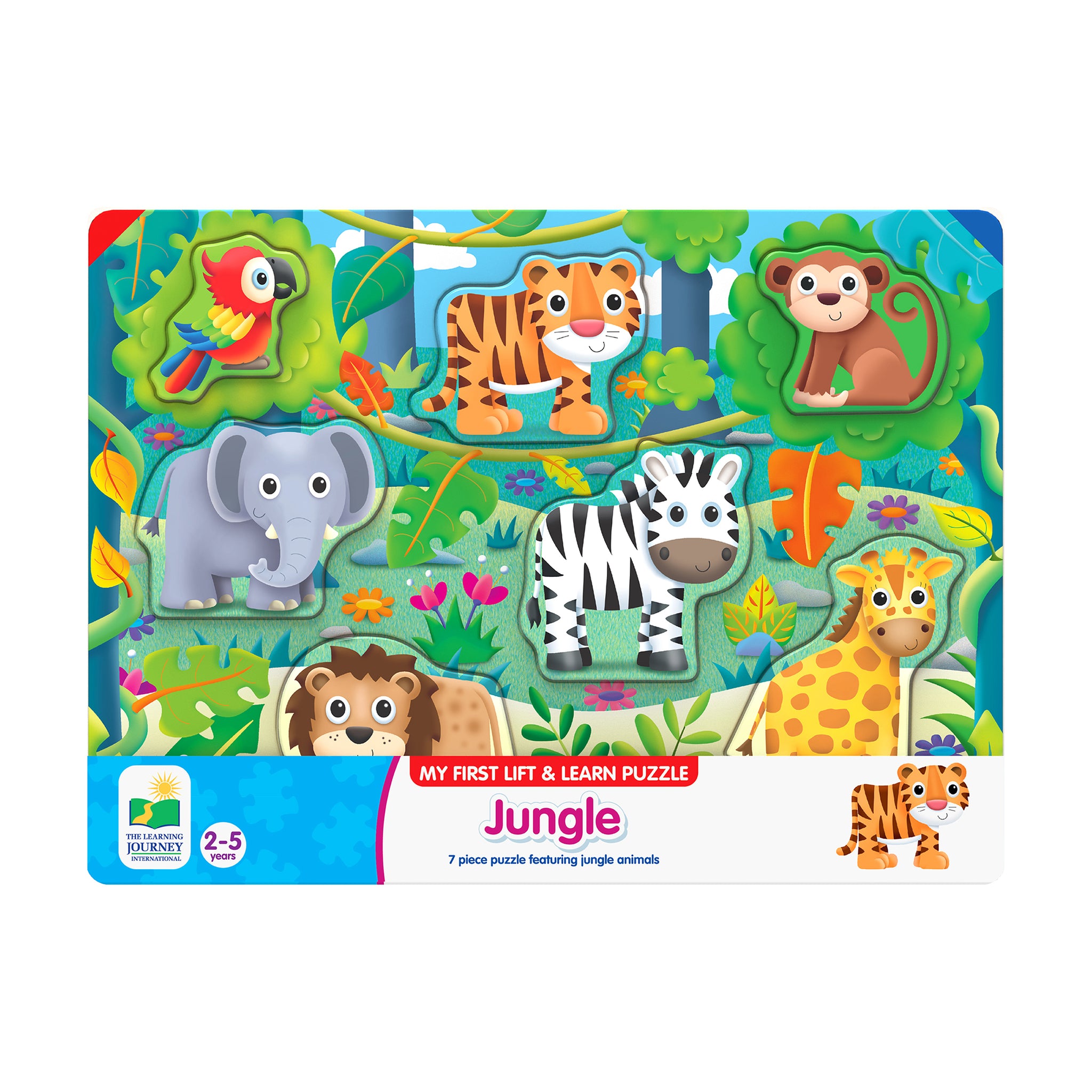 My First Lift & Learn Puzzle - Jungle: 7 Pcs | AreYouGame