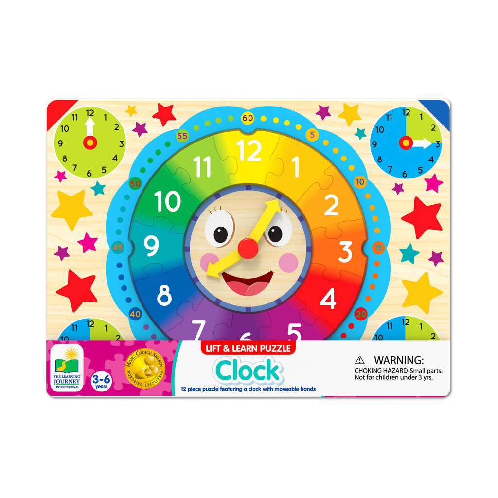 The Learning Journey Lift & Learn Puzzle - Clock: 12 Pcs