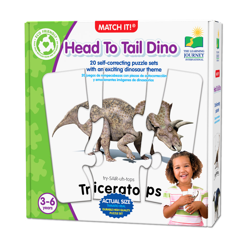 The Learning Journey Match It! - Head to Tail Dino
