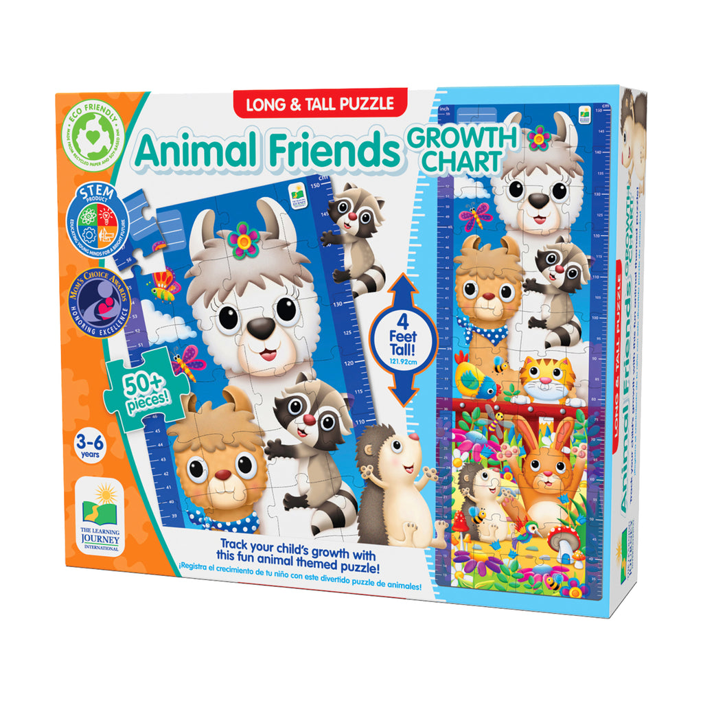 The Learning Journey Long & Tall Puzzles - Animal Friends Growth Chart: 50+ Pcs