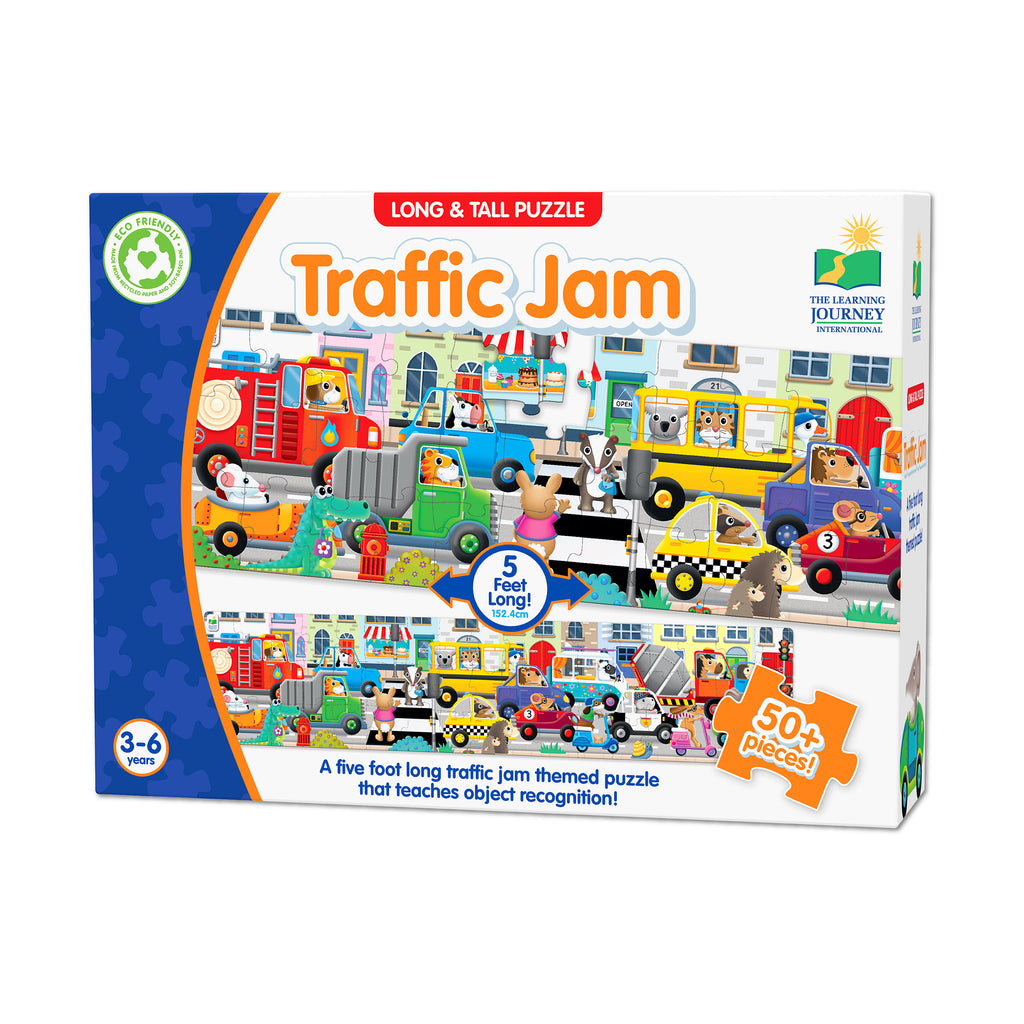 The Learning Journey Long & Tall Puzzle - Traffic Jam: 50+ Pcs
