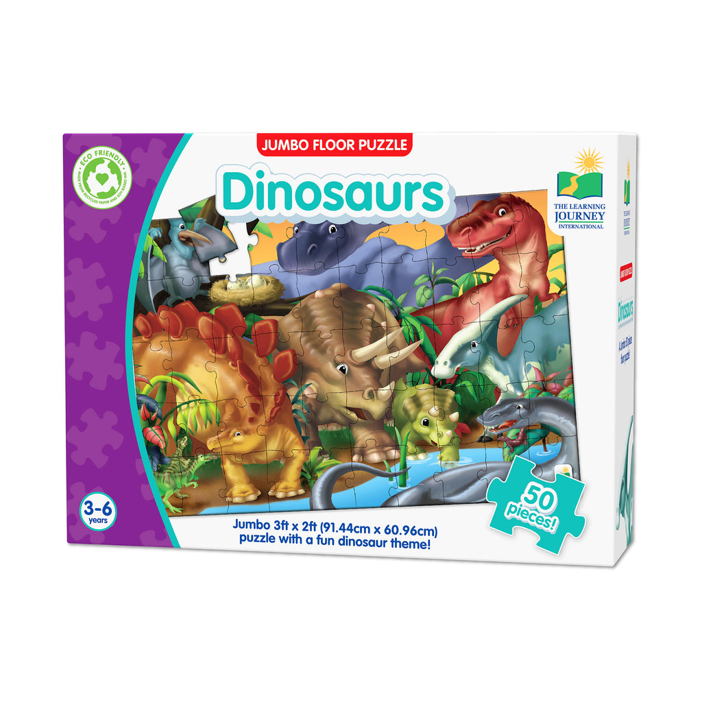 The Learning Journey Jumbo Floor Puzzle - Dinosaurs: 50 Pcs