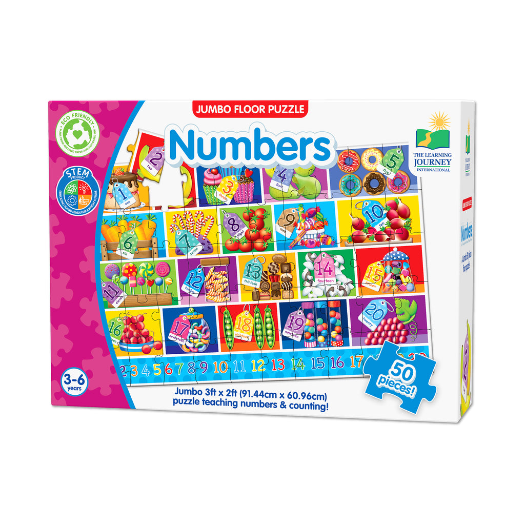 The Learning Journey Jumbo Floor Puzzle - Numbers: 50 Pcs