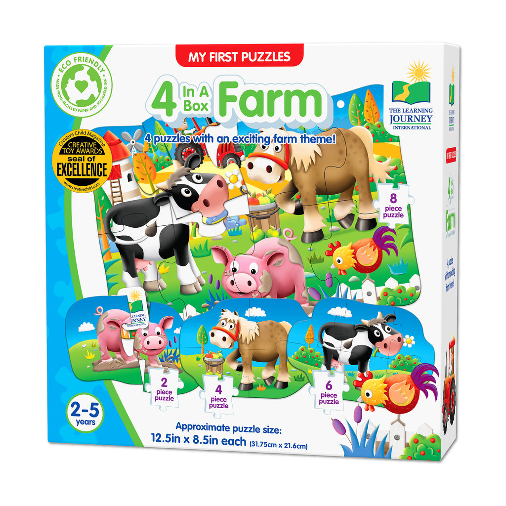 The Learning Journey My First Puzzles - 4 In A Box - Farm: 20 Pcs