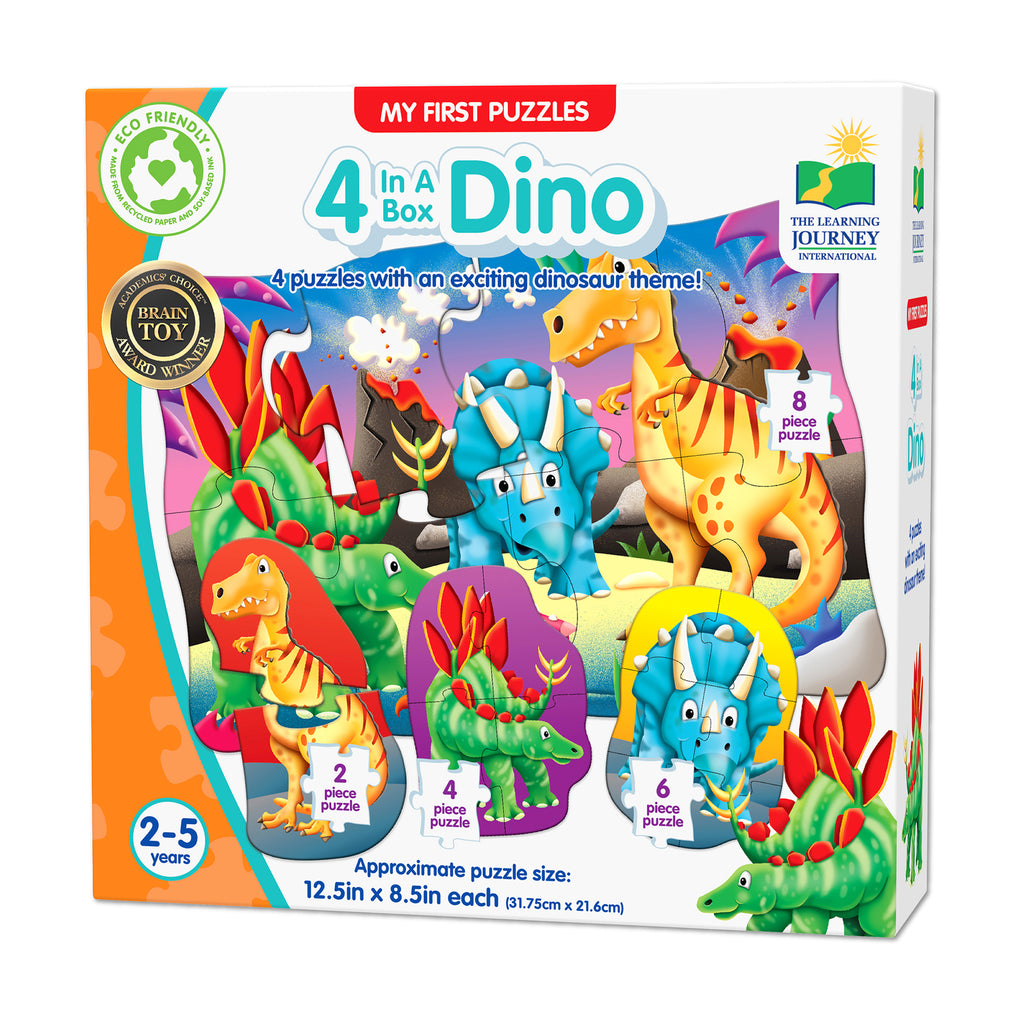The Learning Journey My First Puzzles - 4 In A Box - Dino: 20 Pcs
