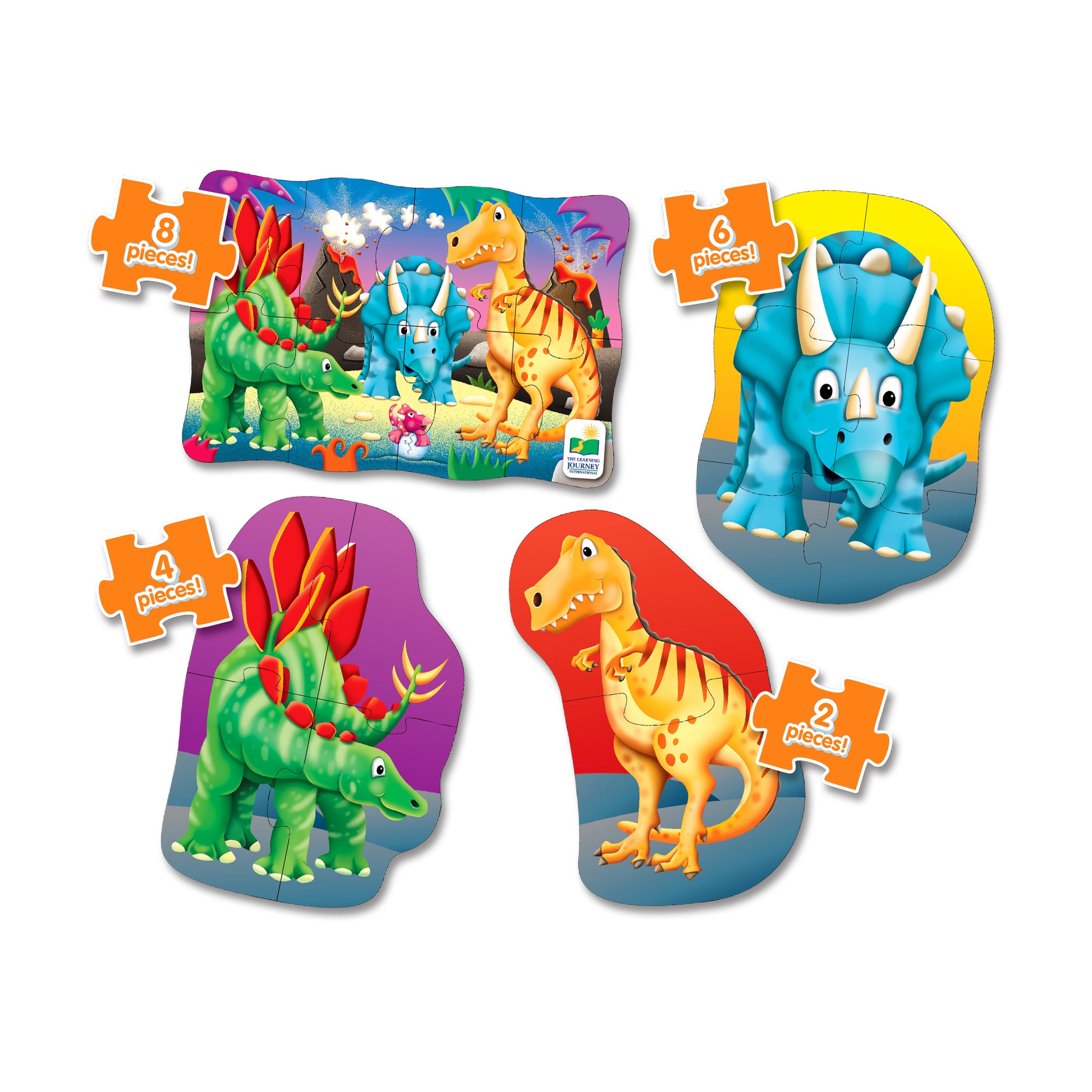 The Learning Journey My First Puzzle Sets 4-In-A-Box Dino, image size:2048x2048