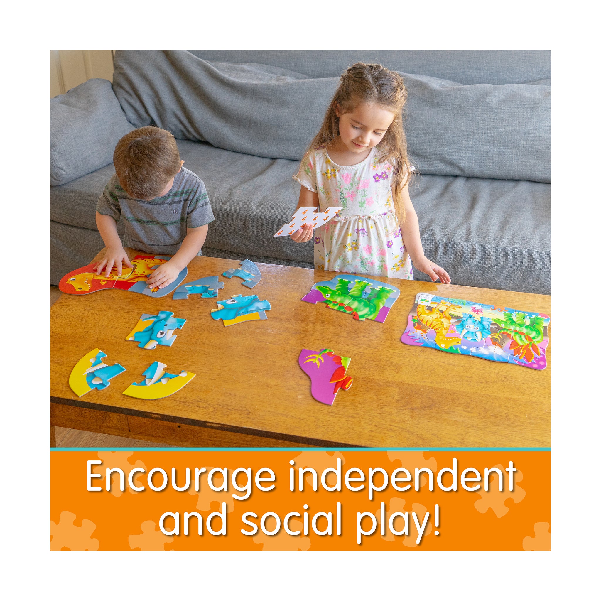 My First Puzzles - 4 In A Box - Dino: 20 Pcs | AreYouGame