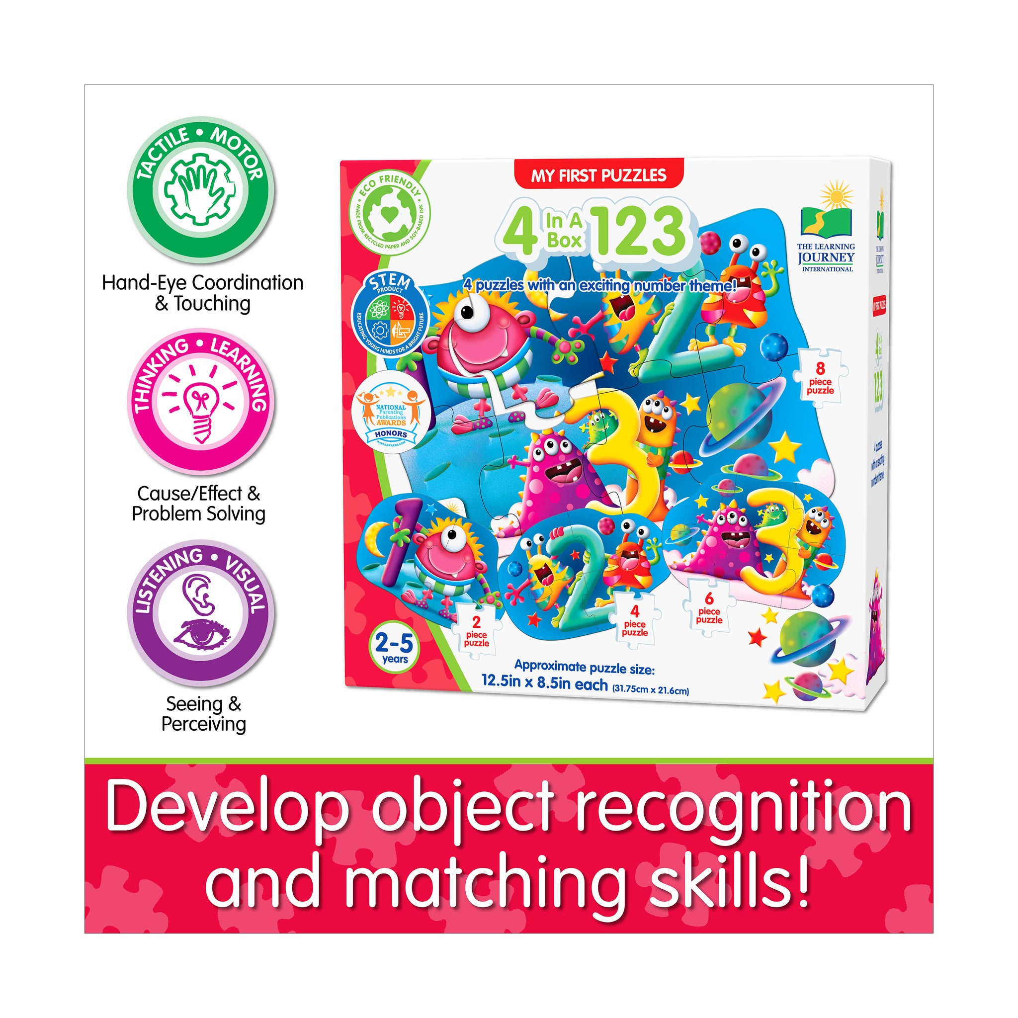 My First Puzzles - 4 In A Box - 123: 20 Pcs | AreYouGame