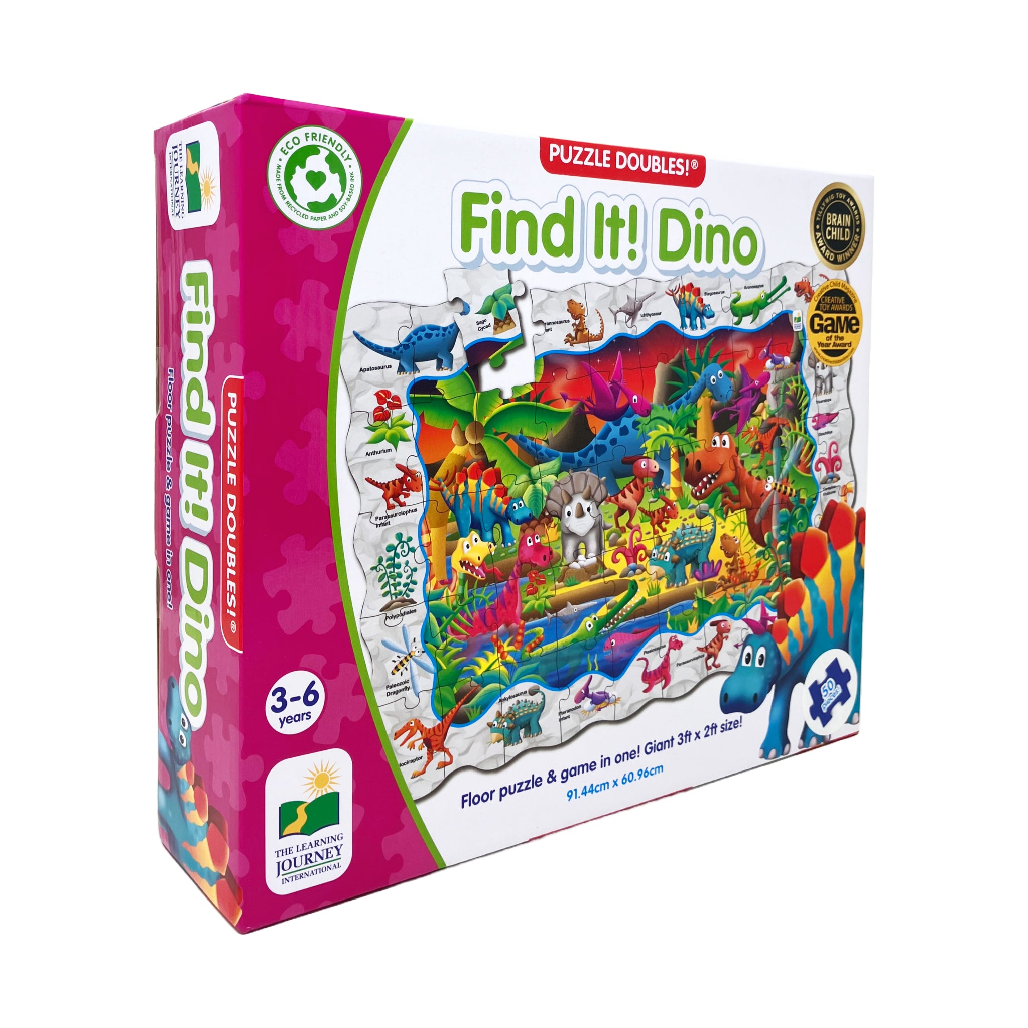 Puzzle Doubles! - Find It! Dino: 50 Pcs | AreYouGame – AreYouGame.com