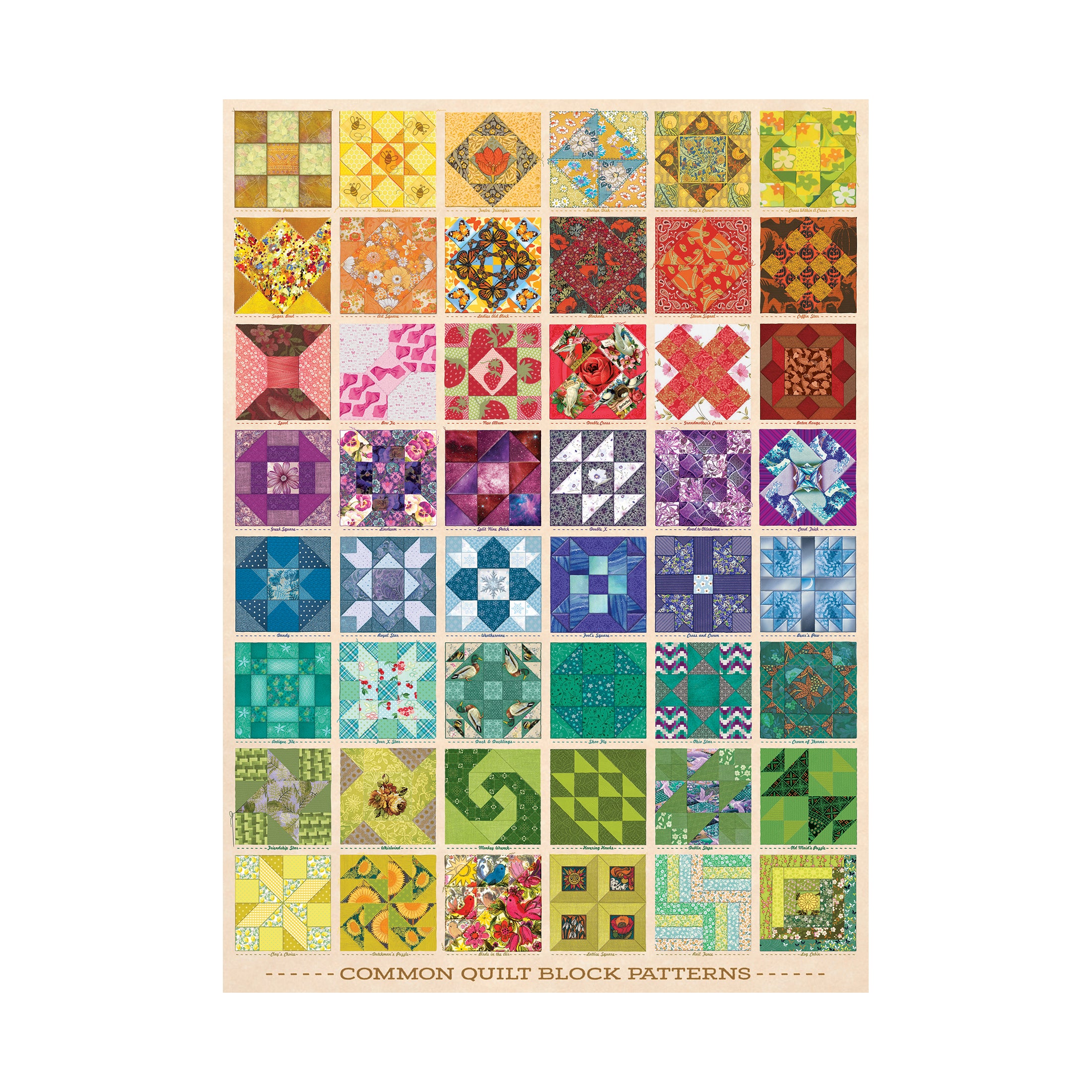 Rainbow Cat Quilt Cobble Hill 1000 Piece Puzzle