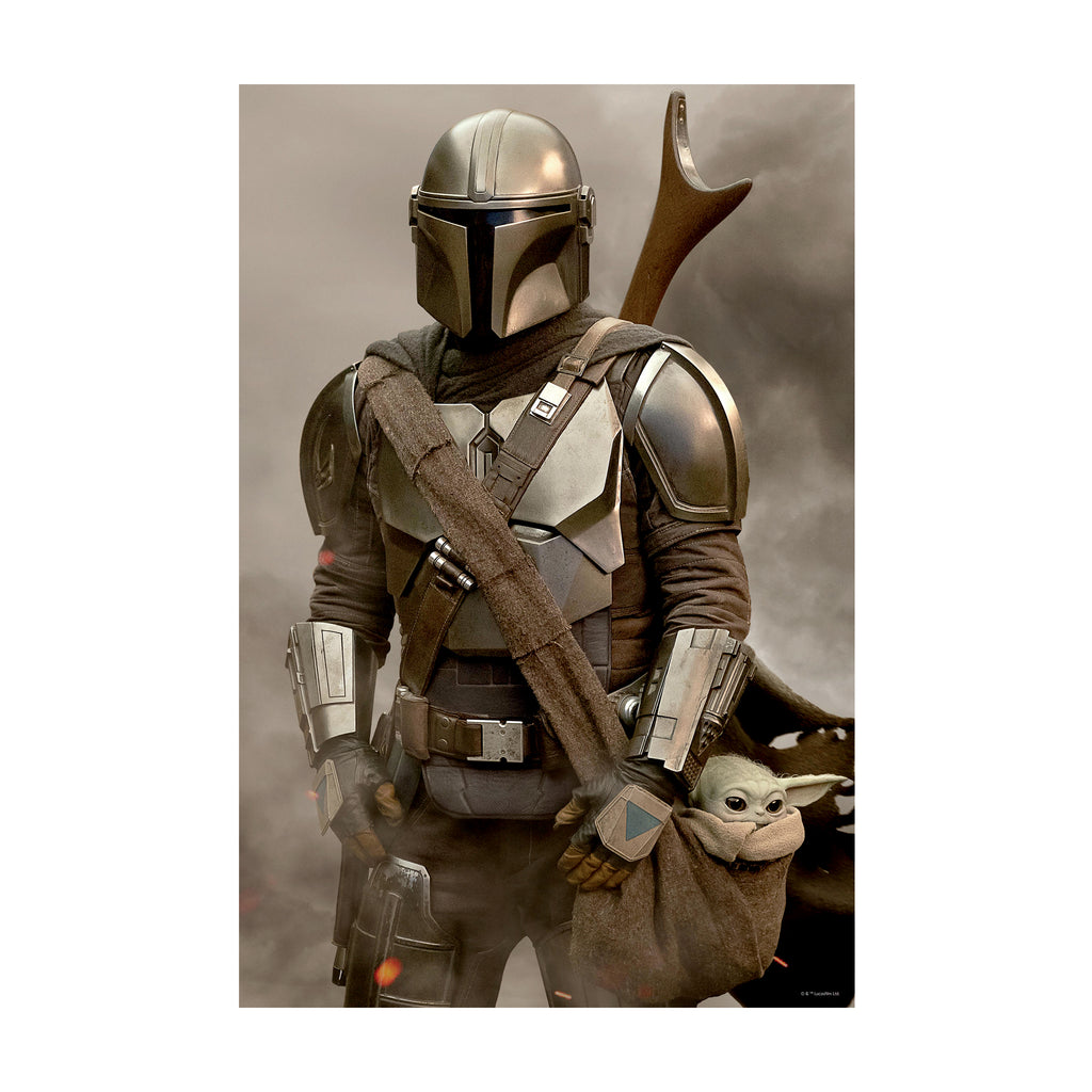 Prime 3D Star Wars - The Mandalorian 3D Lenticular Jigsaw Puzzle in a Collectible Shaped Tin: 300 Pcs