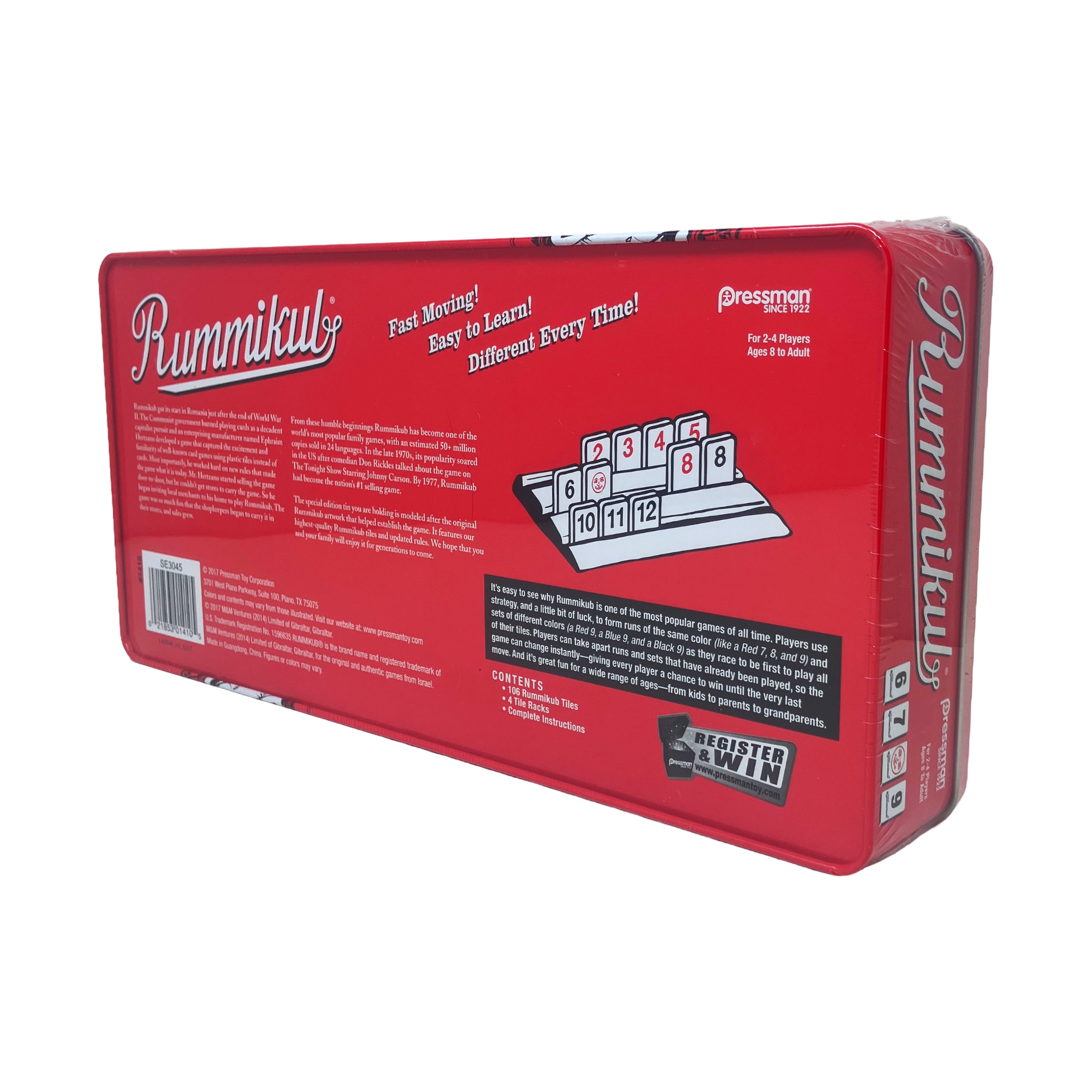 Rummikub Travel in Collectible Tin 106 Carreaux en plastique The Original Game Rummikub Travel in Collectible Tin 106 Carreaux en plastique The Original Game