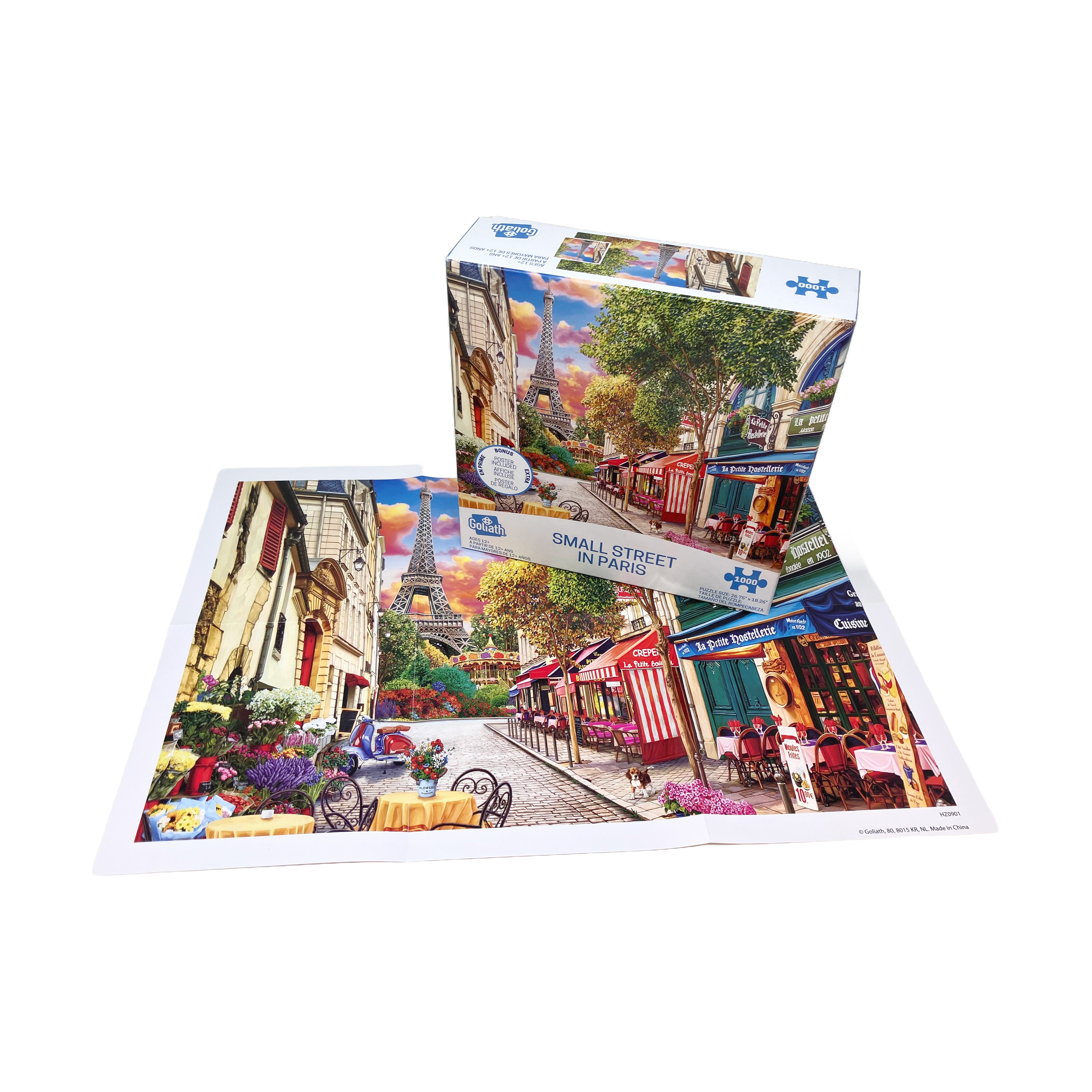 1000 Pieces Paris Flower Street Paper Jigsaw Kids Adult Intelligence Puzzle  Home