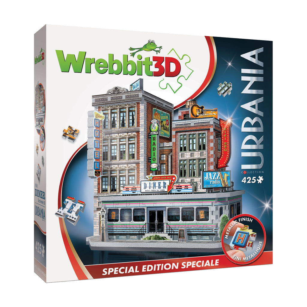 Wrebbit Urbania Collection - 1950's Diner Special Edition 3D Puzzle: 425 Pcs