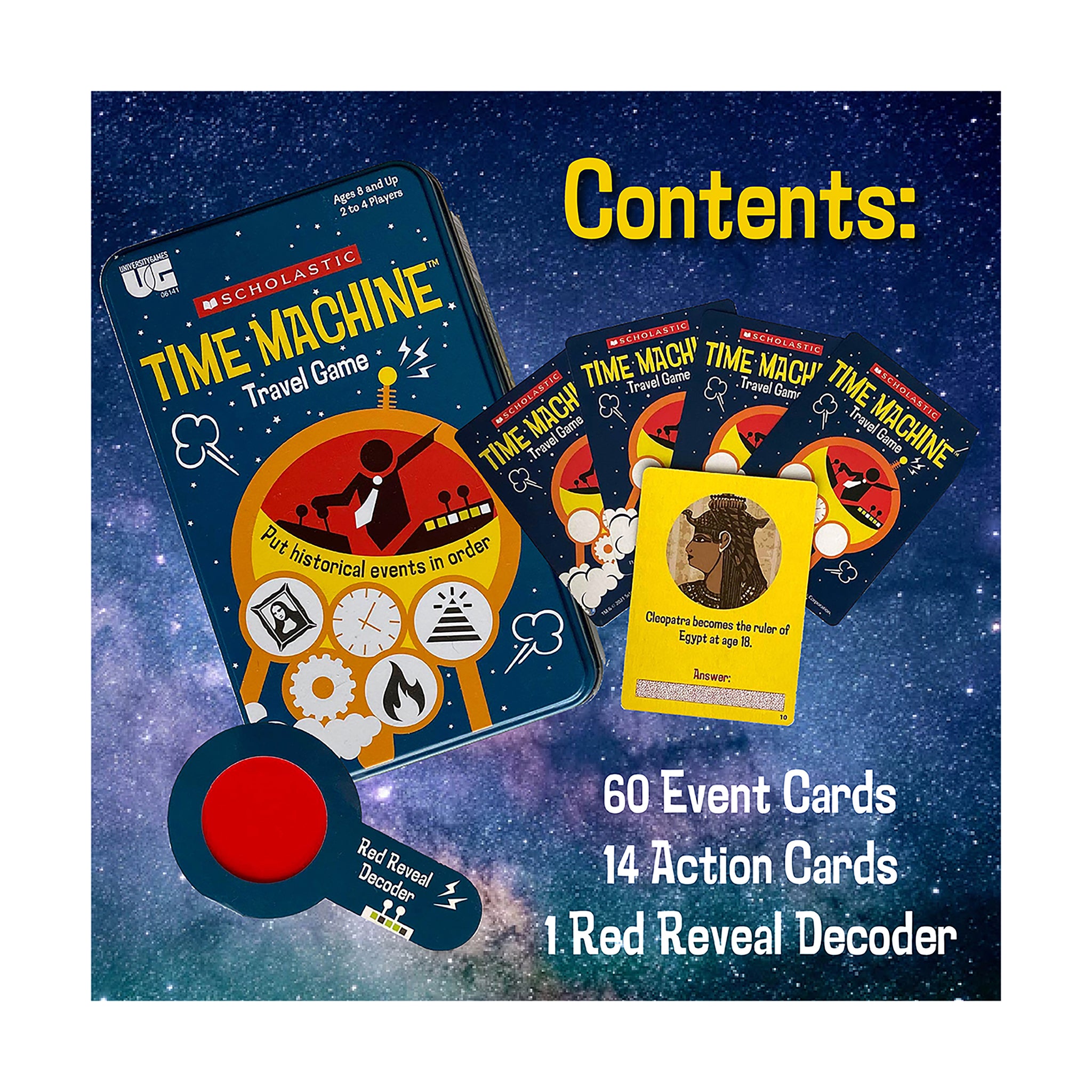 Scholastic Time Machine Travel Game Tin | Family Games