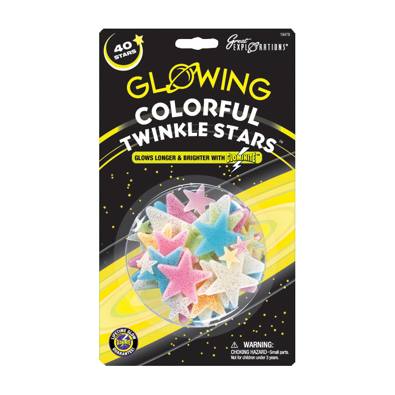 Great Explorations Glowing Colorful Twinkle Stars
