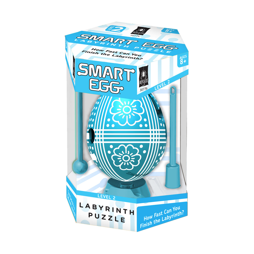 BePuzzled Smart Egg Labyrinth Puzzle - Color Collection: Aqua