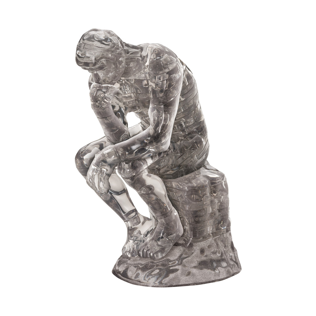 BePuzzled 3D Crystal Puzzle - The Thinker (Clear): 43 Pcs
