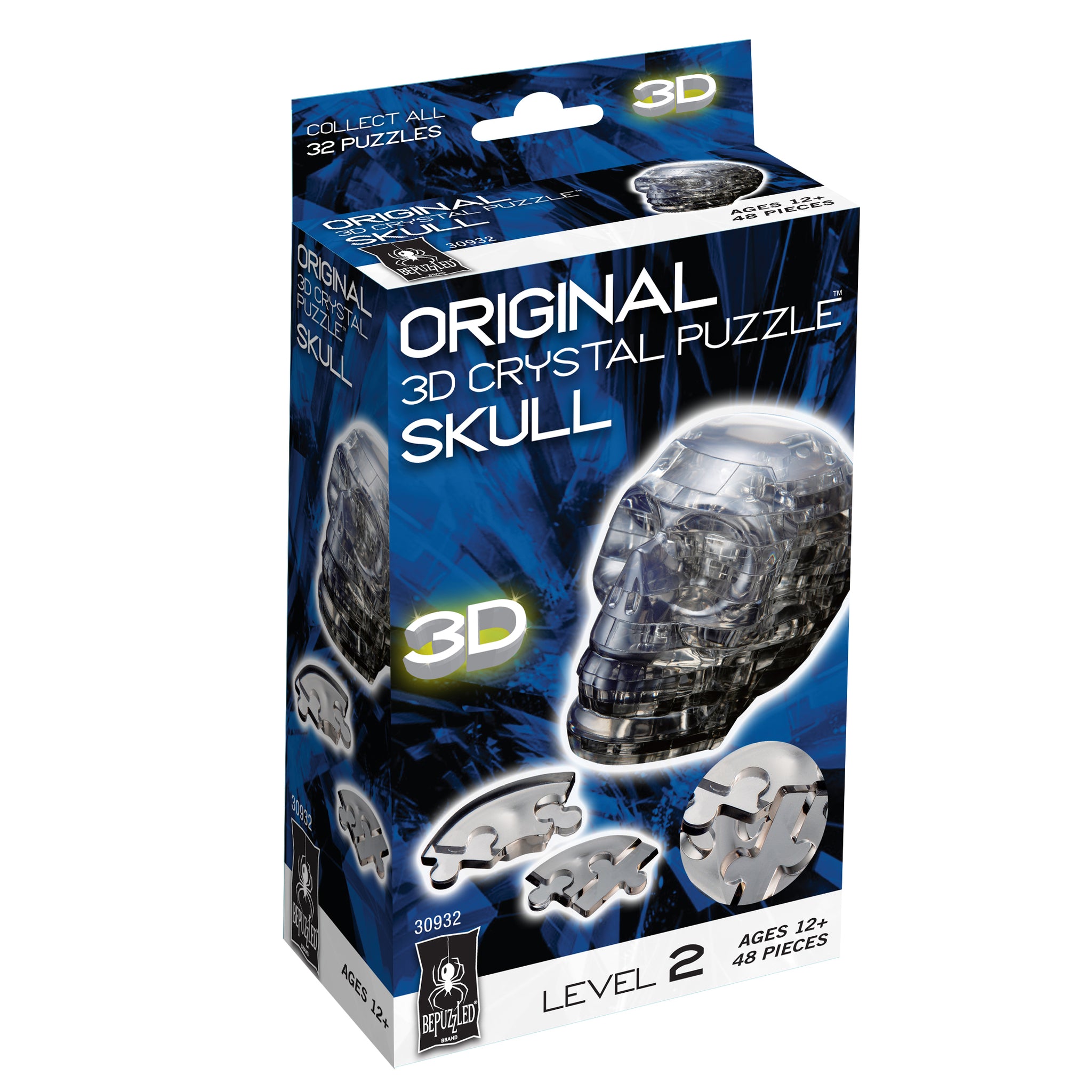 3D Crystal Puzzle - Skull: 48 Pcs | 3D Puzzle | AreYouGame