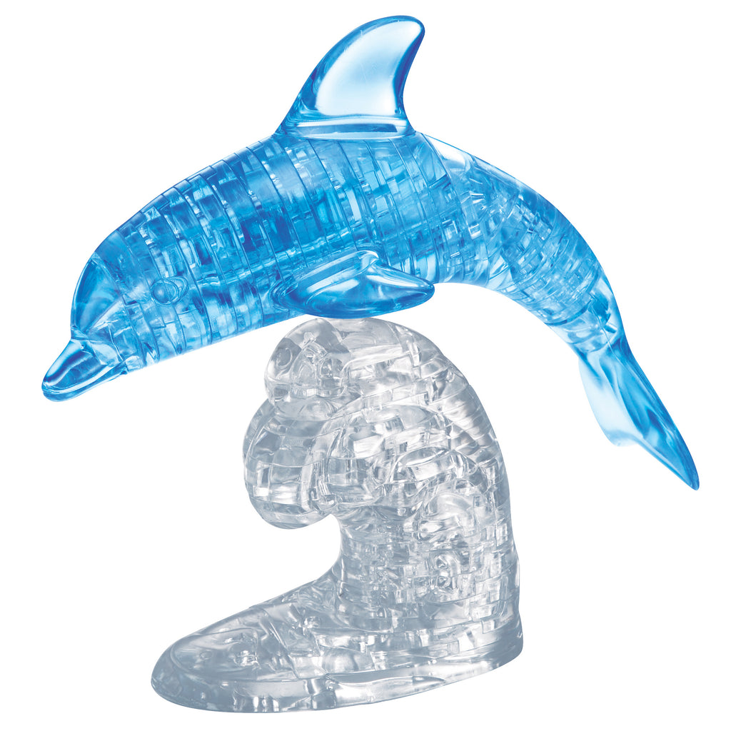 BePuzzled 3D Crystal Puzzle - Dolphin (Blue): 95 Pcs