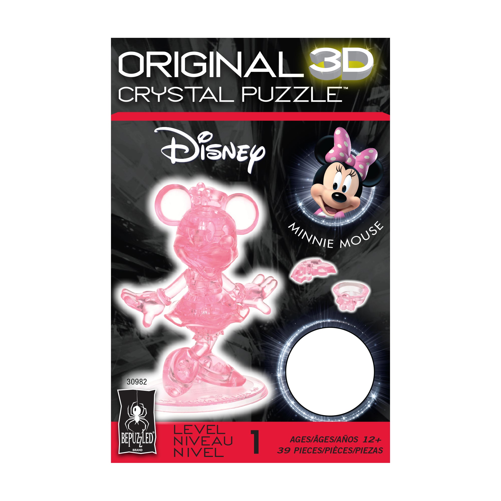 3D Crystal Puzzle - Disney Minnie Mouse: 39 Pcs | AreYouGame