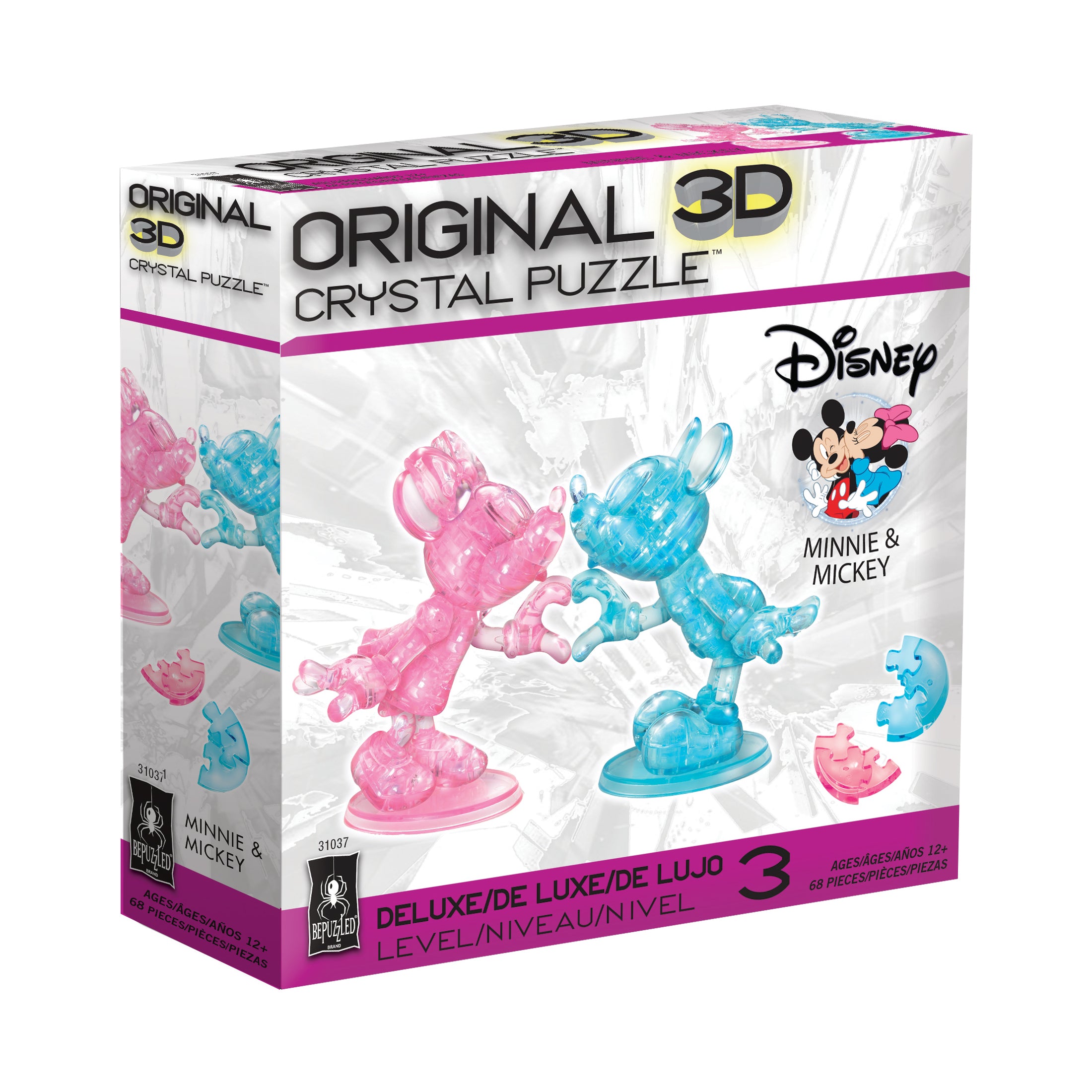 3D Crystal Puzzle - Disney Minnie & Mickey: 68 Pcs –