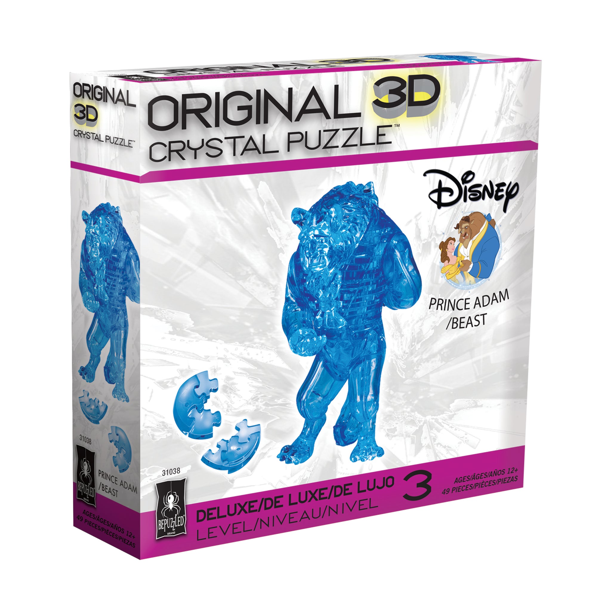 神秘なる泉 3枚セット DIS 3D Crystal Puzzle - Disney Prince Adam/Beast: 49 Pcs – AreYouGame.com