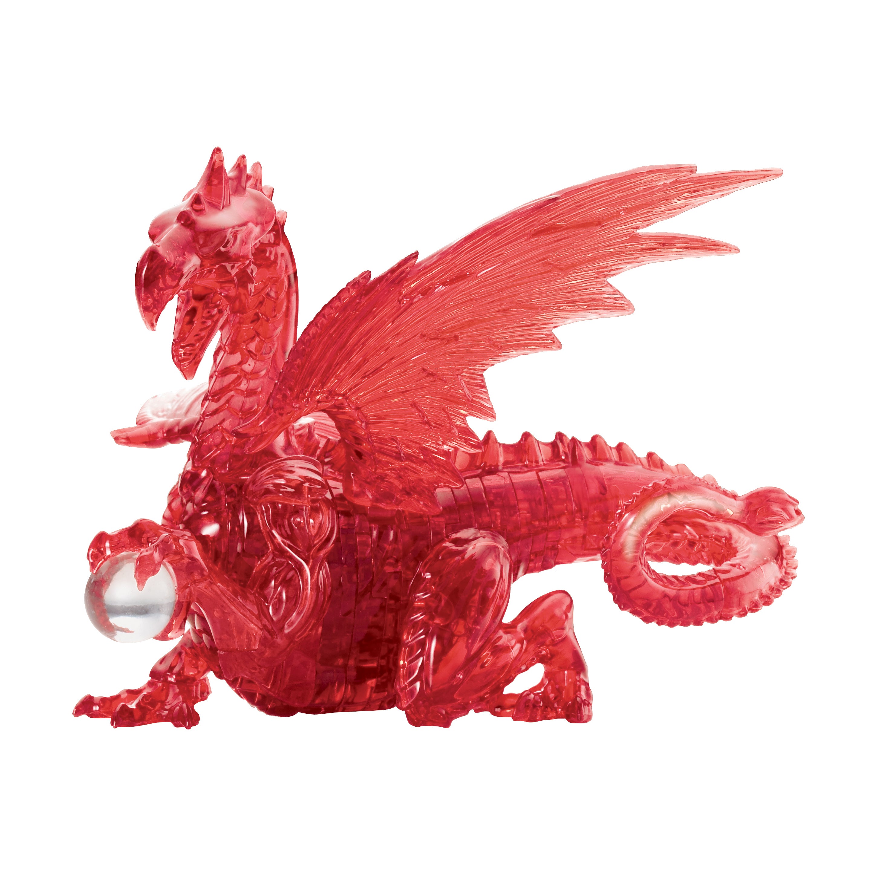 3D Crystal Puzzle - Dragon (Red): 56 Pcs