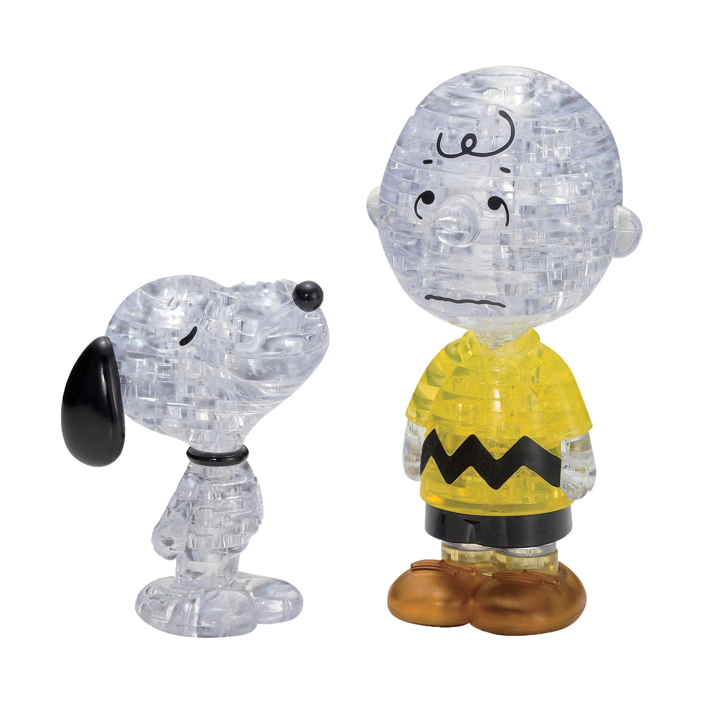 BePuzzled 3D Crystal Puzzle - Peanuts Snoopy & Charlie Brown: 77 Pcs
