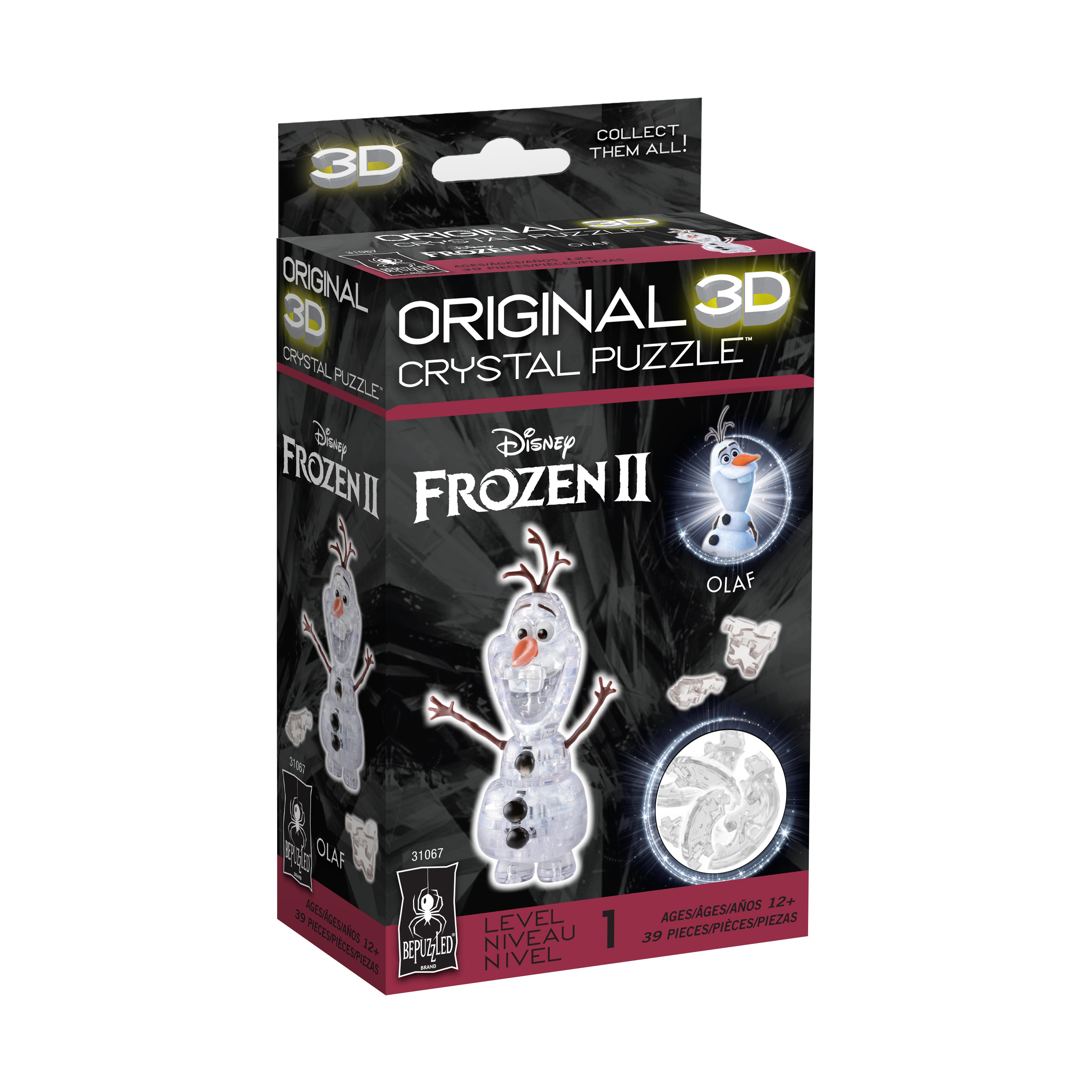 Disney Frozen II Crystal Puzzle-Olaf Snowman Original 3D Puzzle
