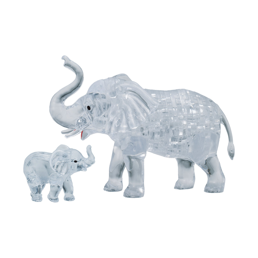 BePuzzled 3D Crystal Puzzle - Elephant and Baby: 46 Pcs