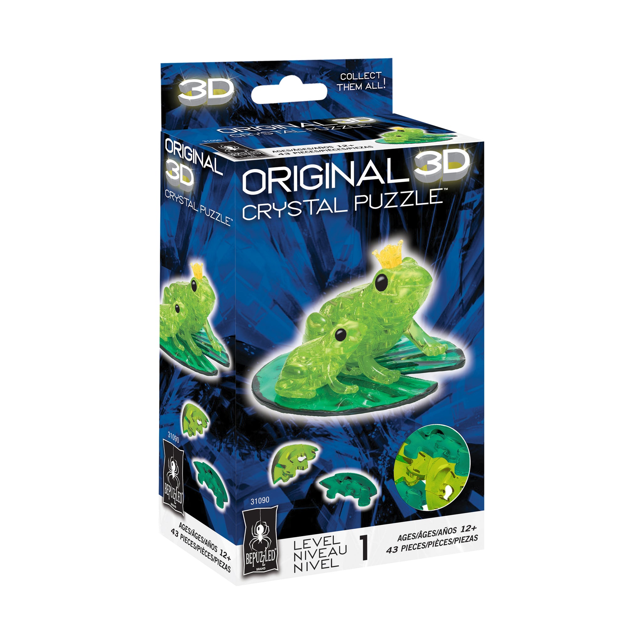 3D Crystal Puzzle - Frog: 43 Pcs | 3D Puzzles | AreYouGame