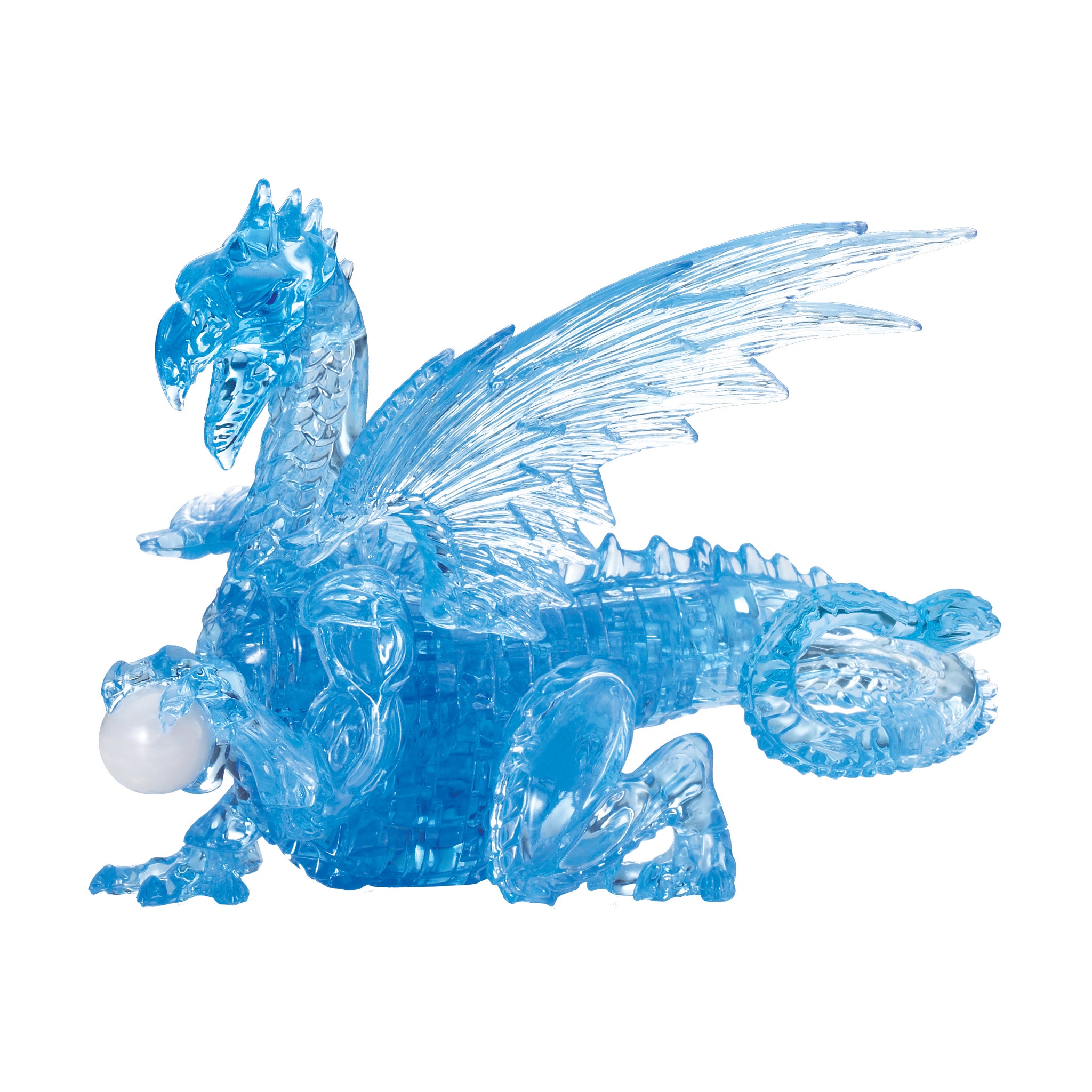 3D Crystal Puzzle - Dragon (Blue): 56 Pcs | AreYouGame