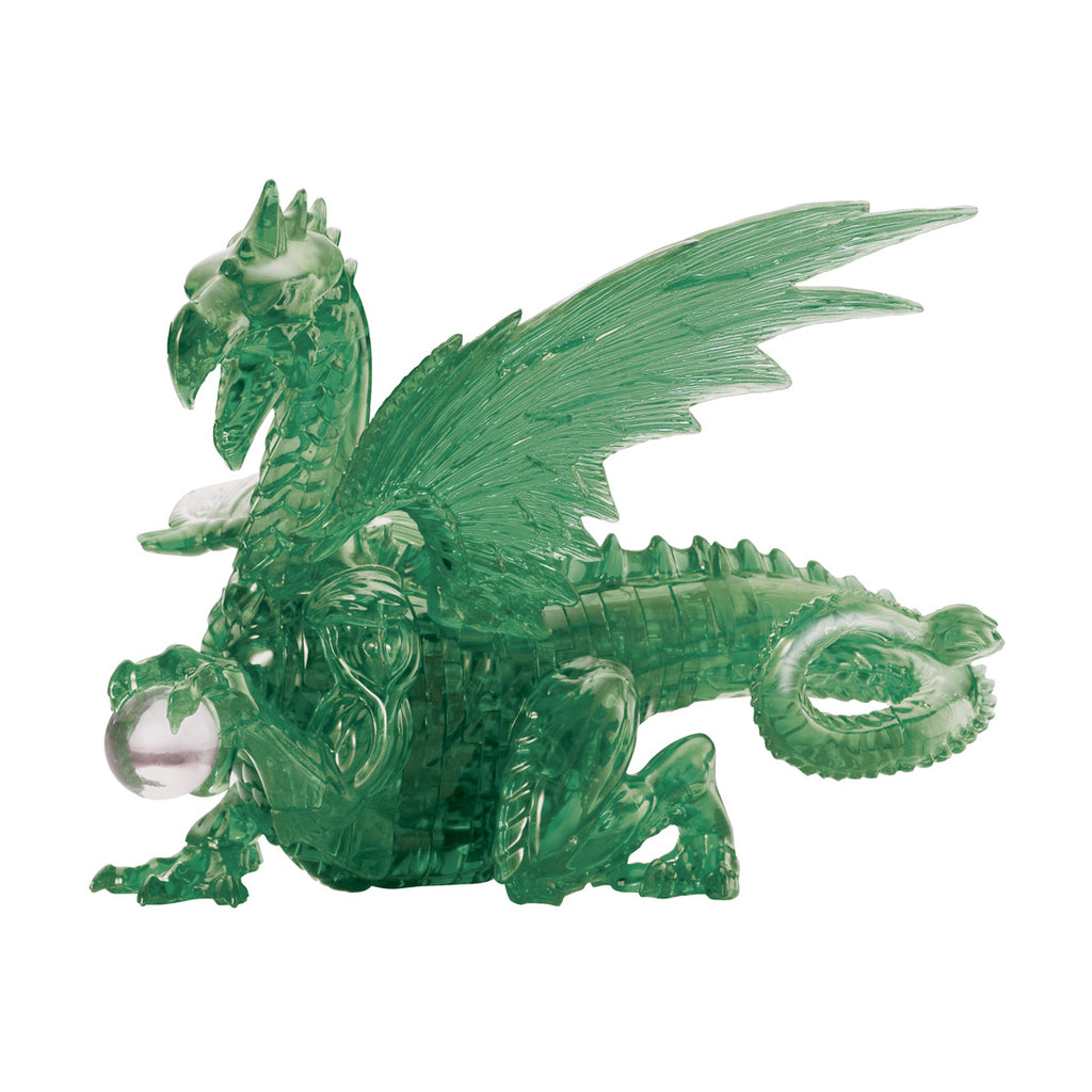 BePuzzled 3D Crystal Puzzle - Dragon (Green): 56 Pcs