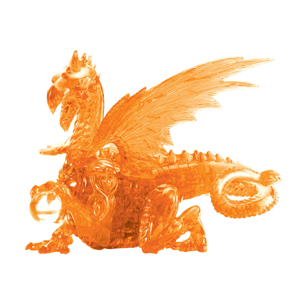 BePuzzled 3D Crystal Puzzle - Dragon (Orange): 56 Pcs