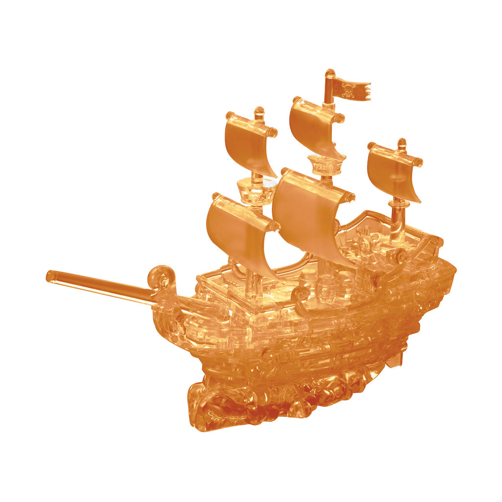 BePuzzled 3D Crystal Puzzle - Pirate Ship (Brown): 101 Pcs