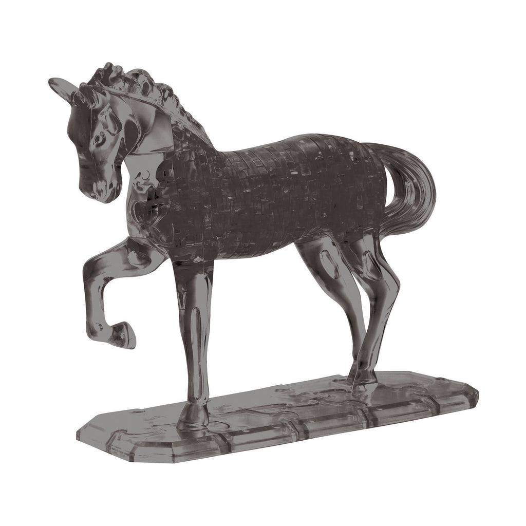BePuzzled 3D Crystal Puzzle - Horse (Black): 100 Pcs