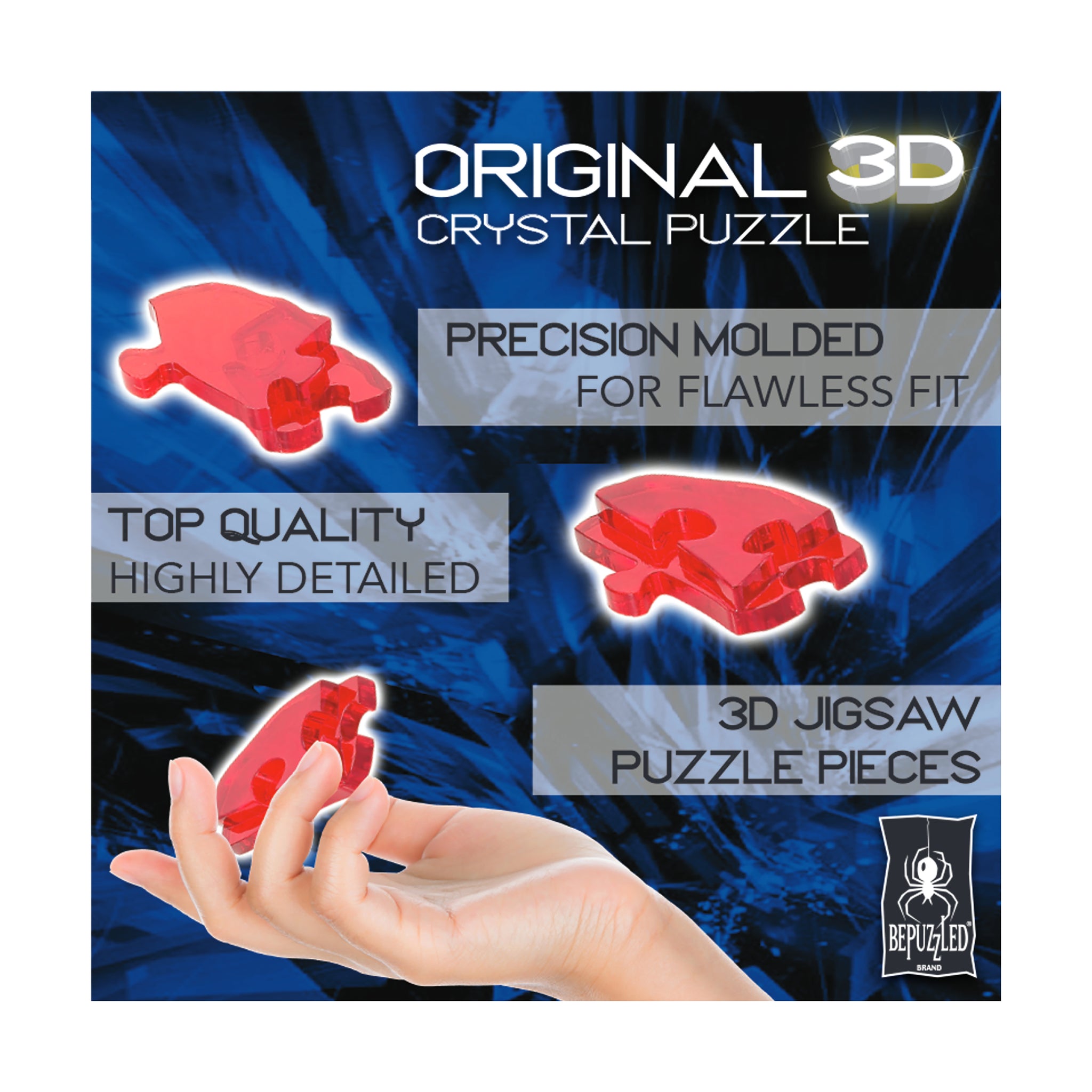 3D Crystal Puzzle - Panther (Black): 39 Pcs | AreYouGame