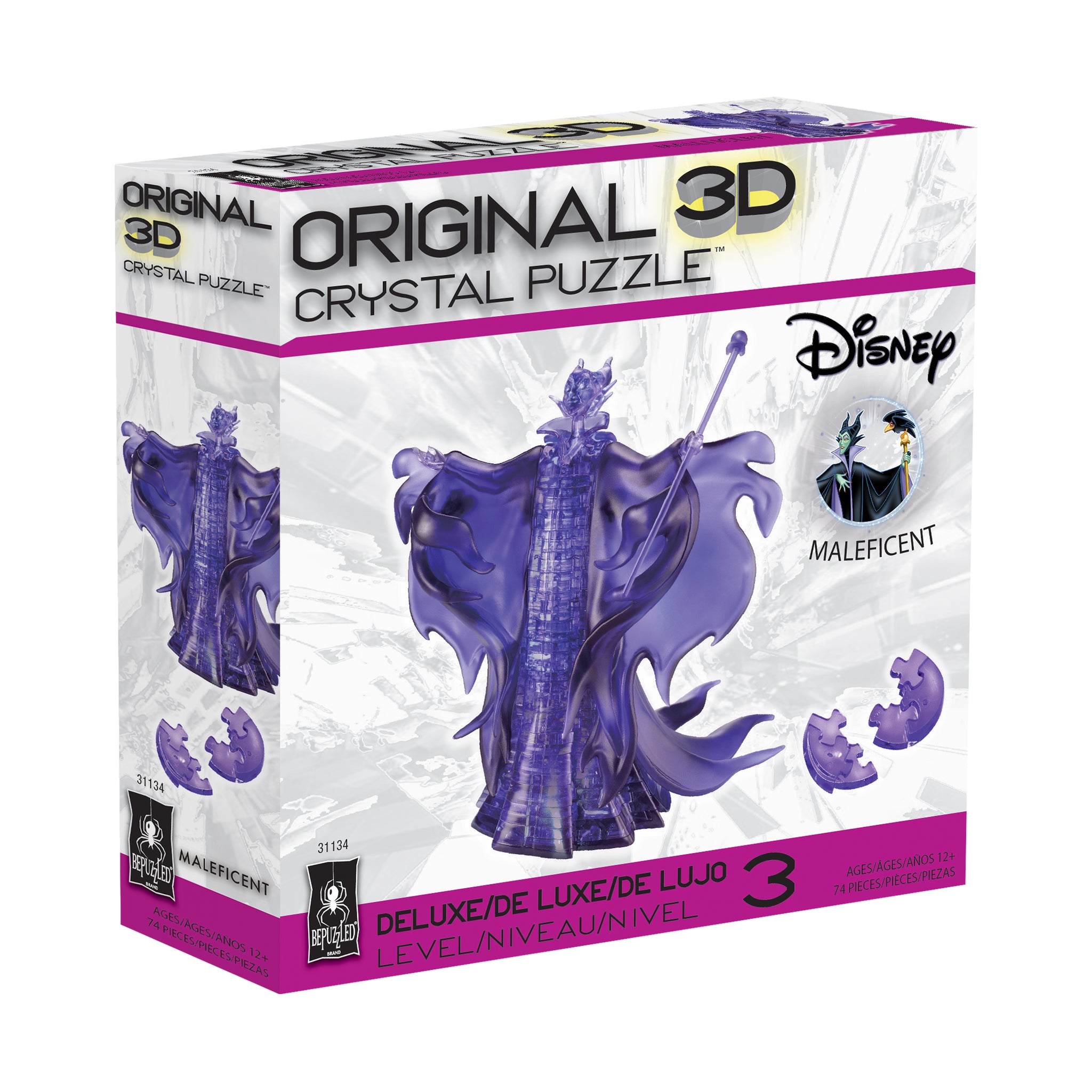 3D Crystal Puzzle - Disney Maleficent: 74 Pcs | AreYouGame.com