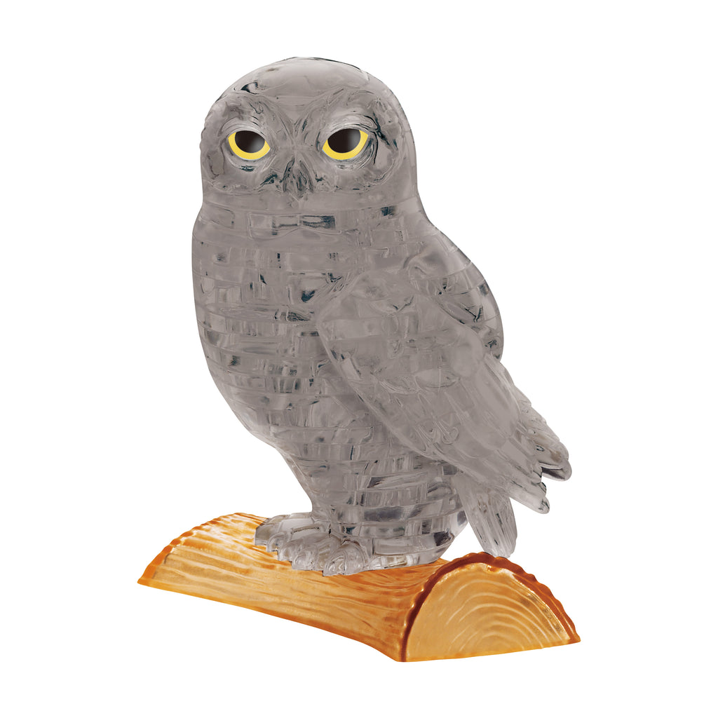BePuzzled 3D Crystal Puzzle - Owl (Grey): 42 Pcs