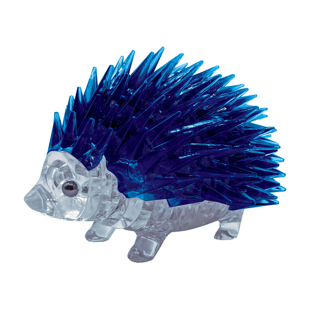 BePuzzled 3D Crystal Puzzle - Hedgehog (Blue): 55 Pcs