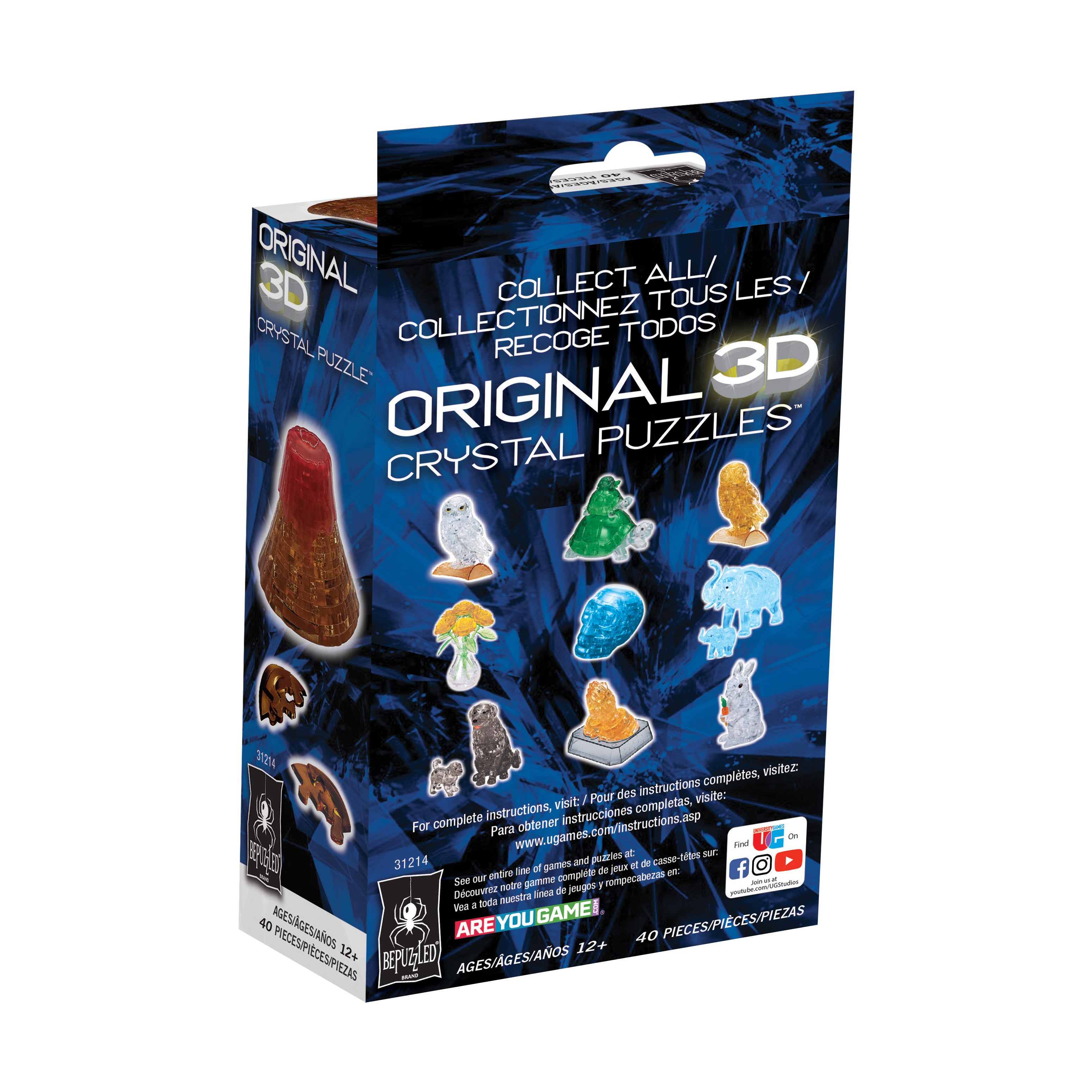 New - AreYouGame.com 3D Crystal Puzzle - Diamond: 43 Pcs - Ages 12+, 1  player