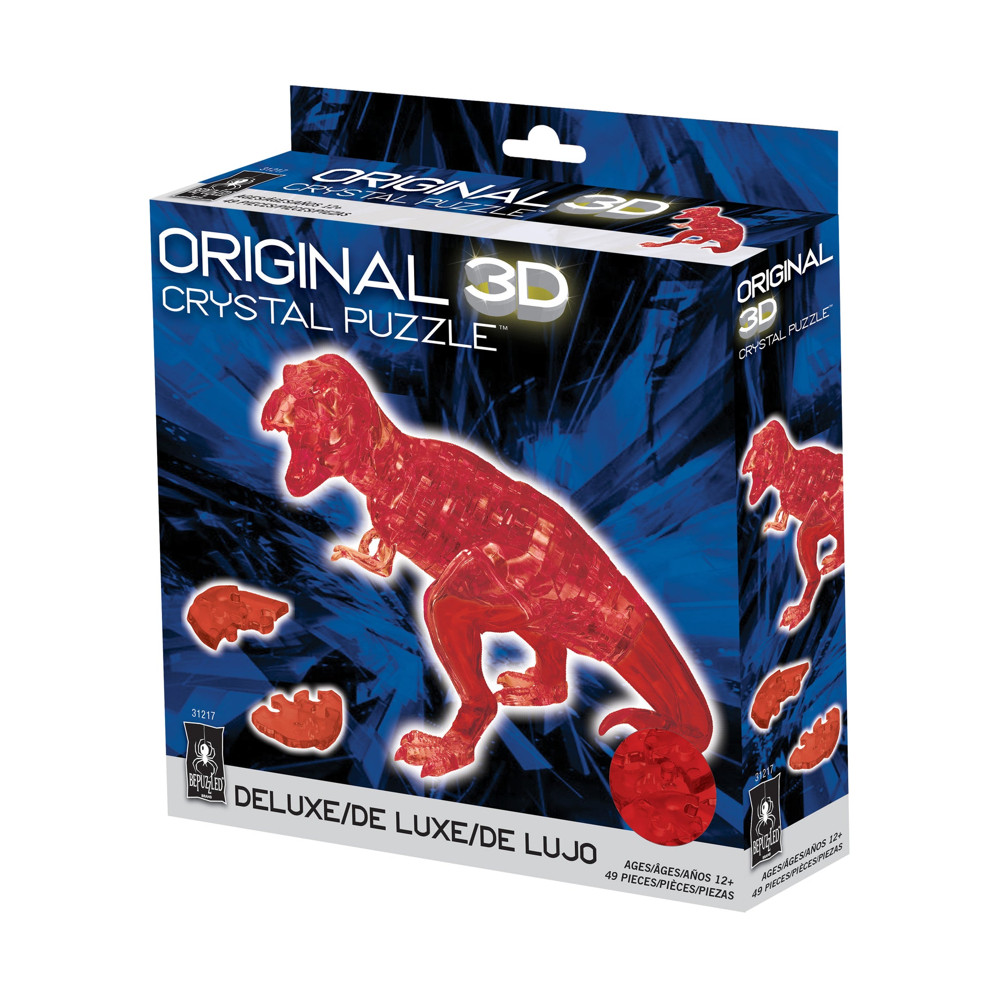 3D Crystal Puzzle - T-Rex (Red): 49 Pcs | AreYouGame – AreYouGame.com