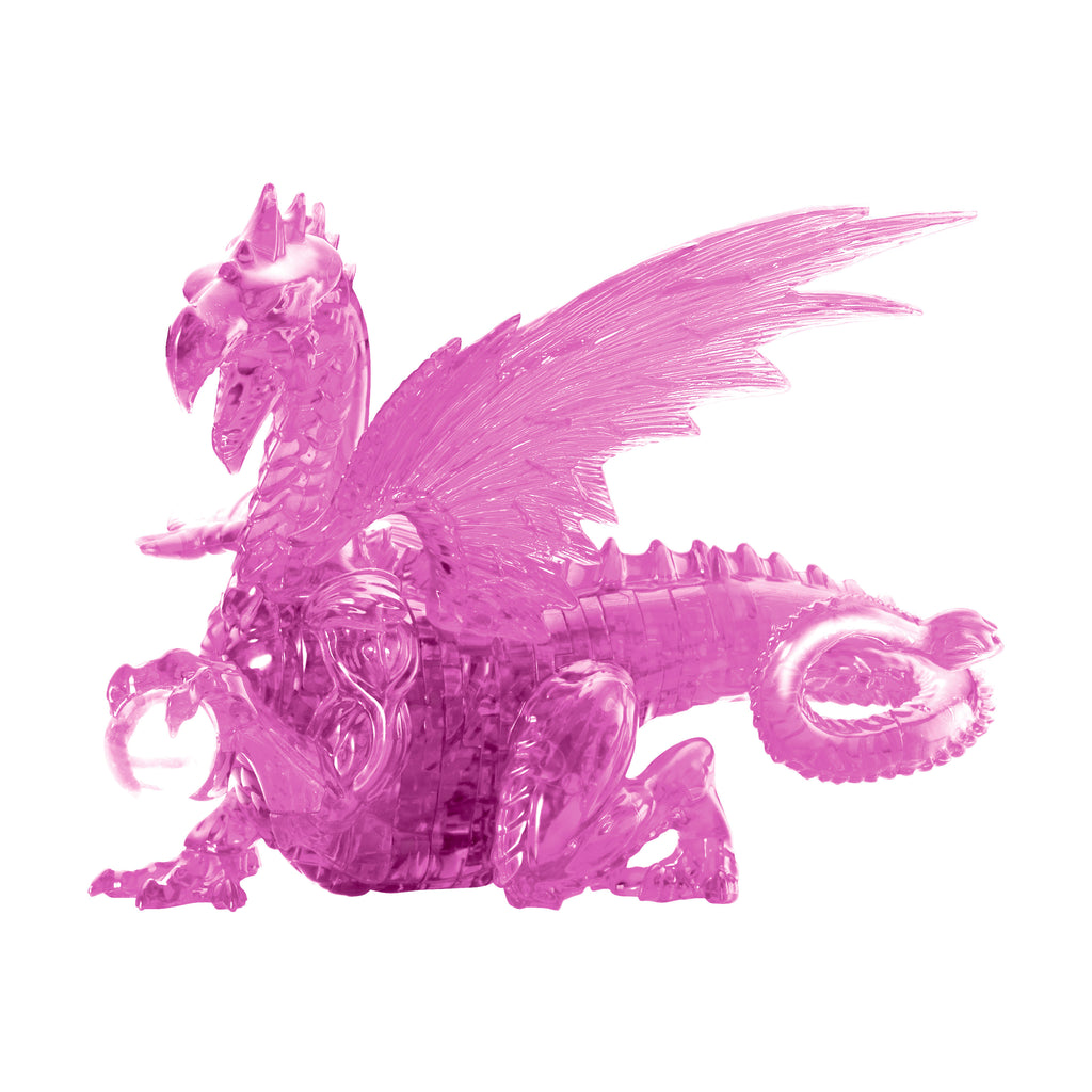 BePuzzled 3D Crystal Puzzle - Dragon (Pink): 57 Pcs