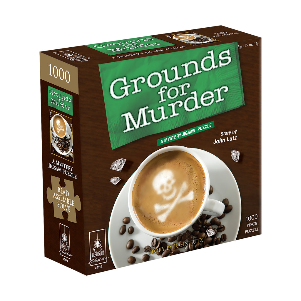 BePuzzled Grounds for Murder Classic Mystery Jigsaw Puzzle: 1000 Pcs