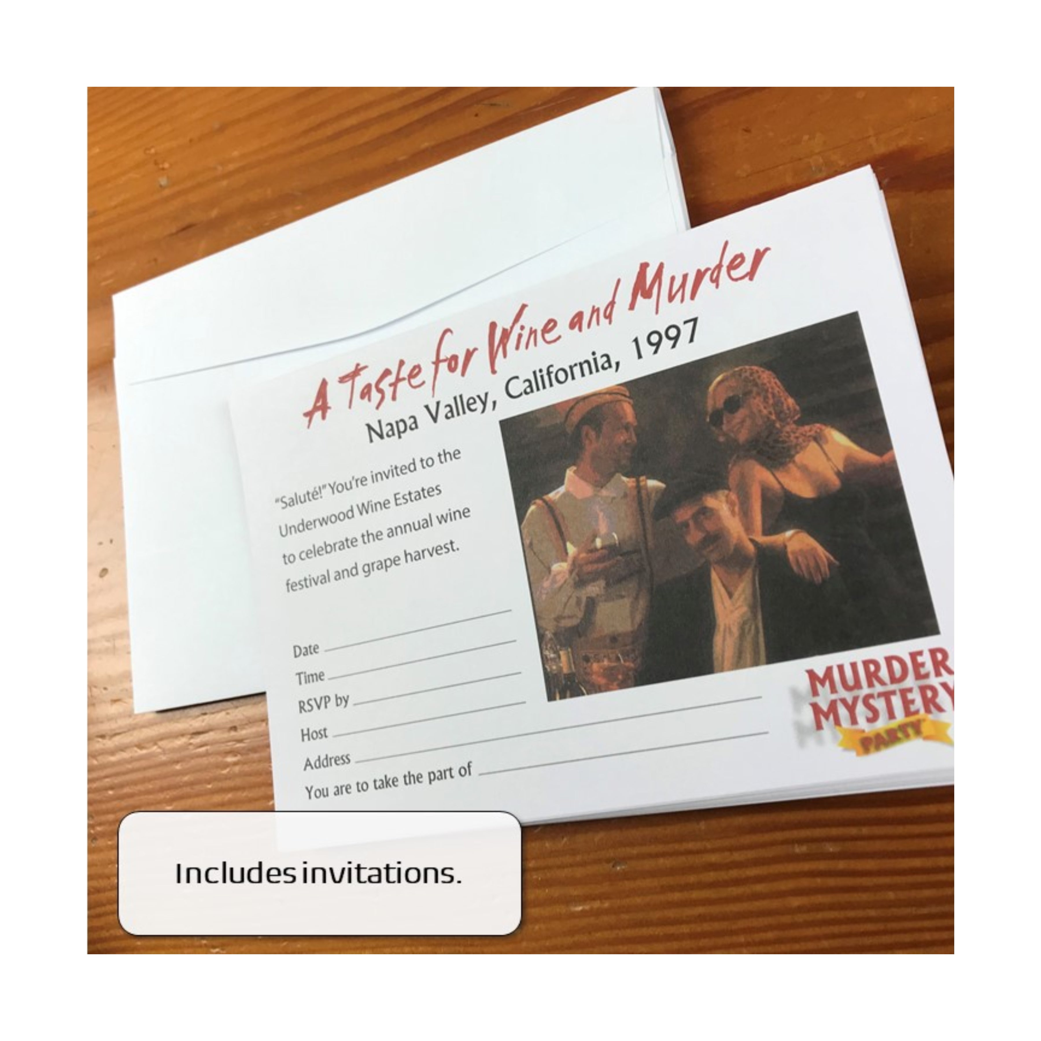 A Wine Tasting Themed Murder Mystery Game Kit