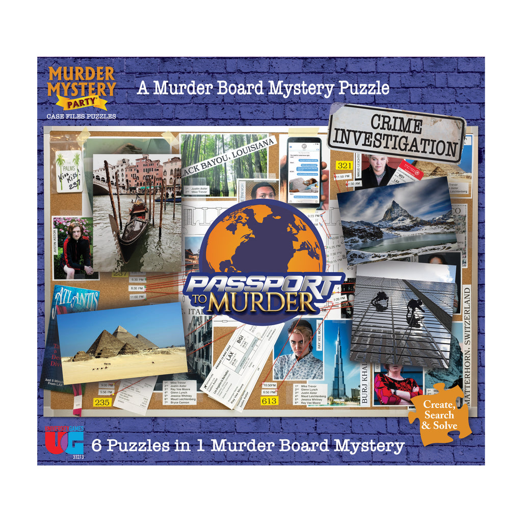 University Games Murder Mystery Party Case Files Puzzles - Passport to Murder: 1000 Pcs