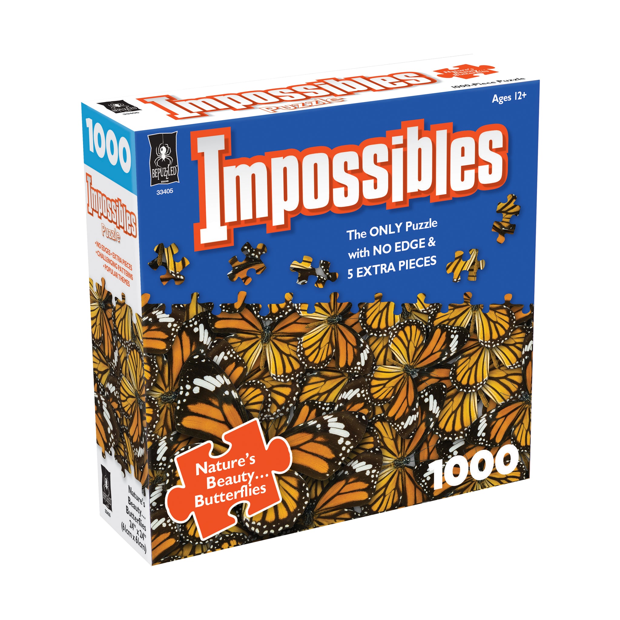 Impossibles Puzzle - Nature's Beauty Butterflies: Jigsaw 1000