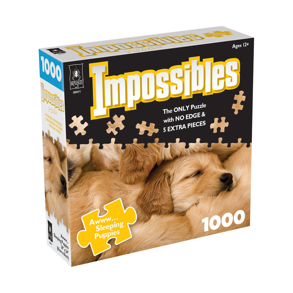 BePuzzled Impossibles Puzzle - Awww... Sleeping Puppies: 1000 Pcs