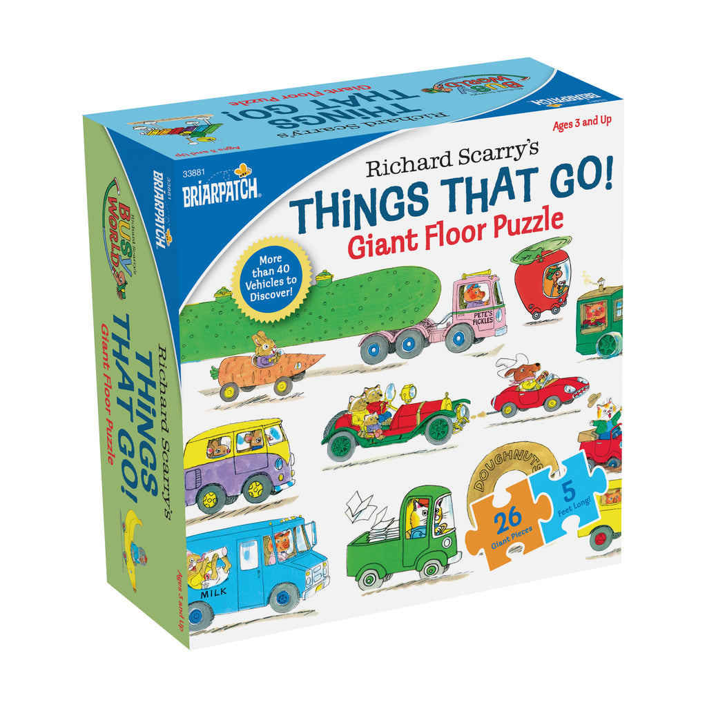 Briarpatch Richard Scarry's Things That Go! Giant Floor Puzzle: 26 Pcs
